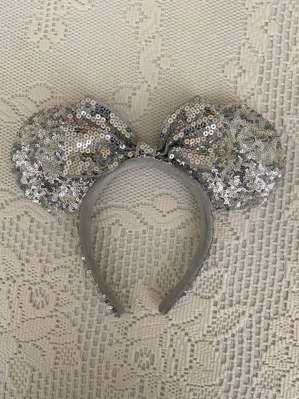 Disney Parks Silver Minnie Ears